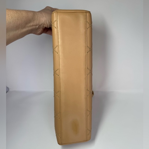 Authentic CHANEL Crown Shoulder Tote Bag Beige - Picture 5 of 12